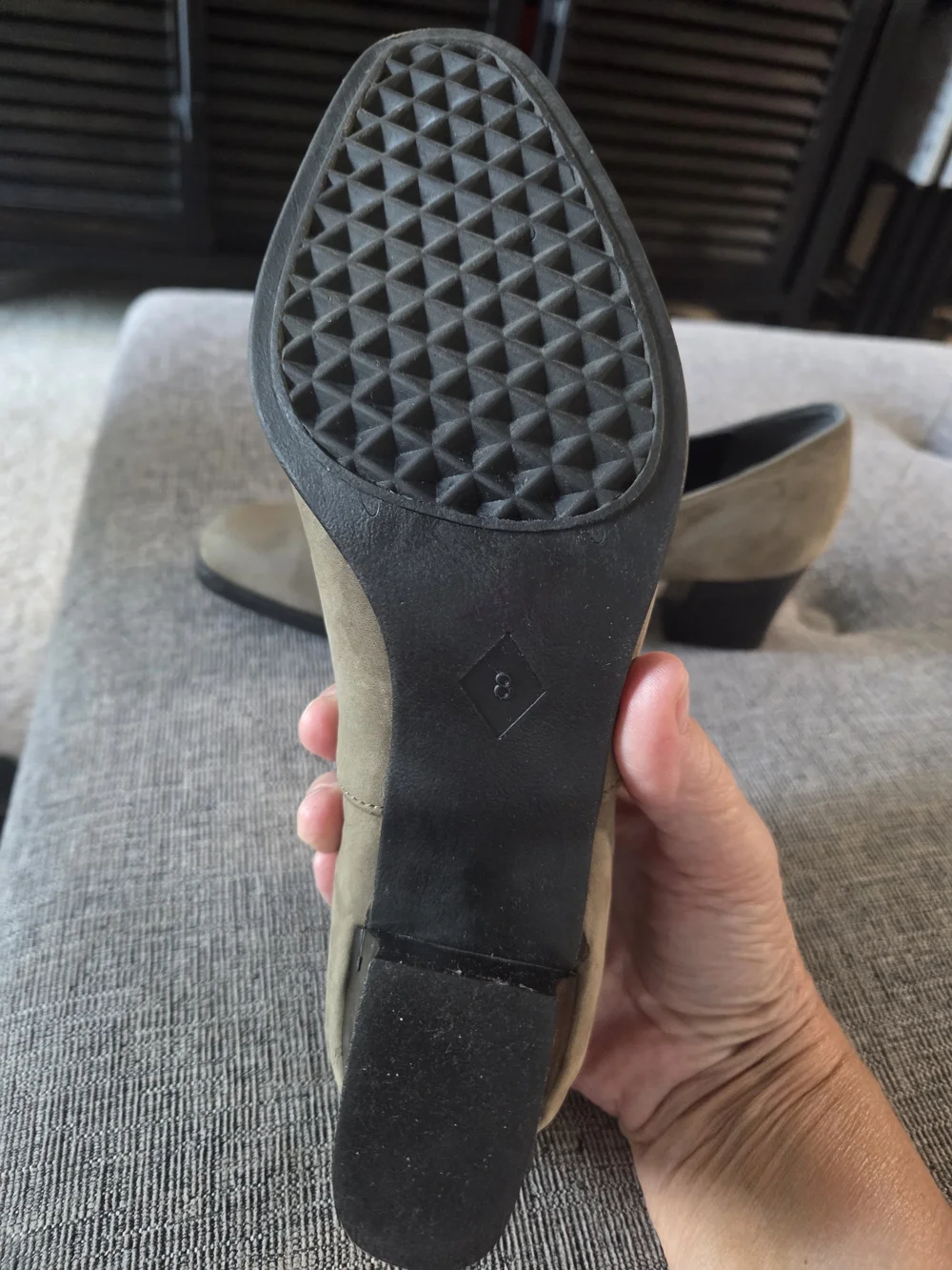 Aerosoles Womens Olive Green Suede Dress Pumps Size 8